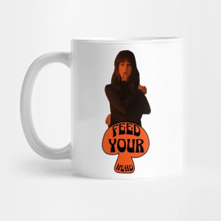 Feed Your Head (In Trippy Black and Orange) Mug